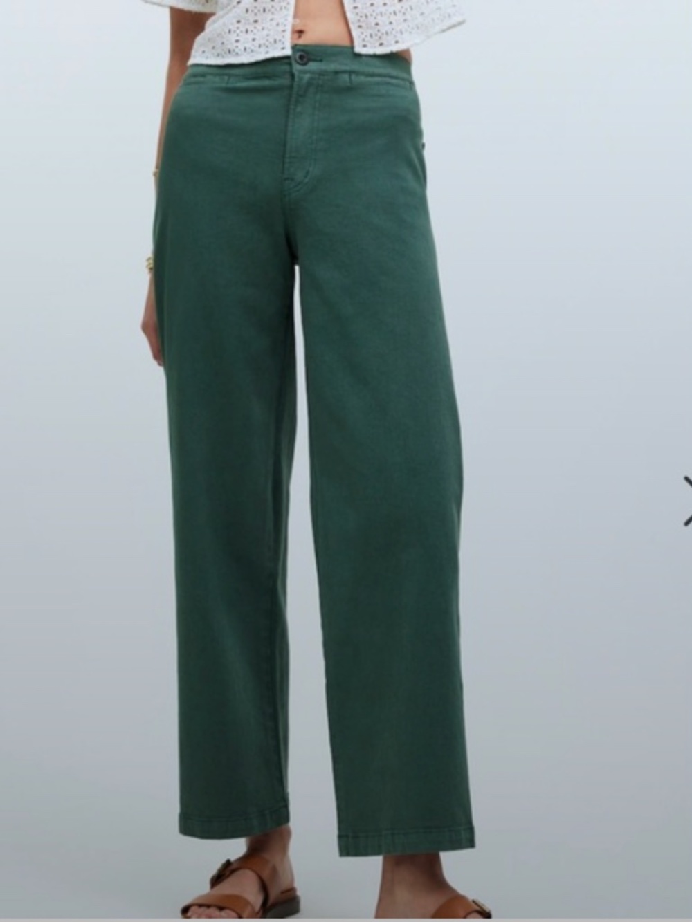 Madewell Emmett Wide Leg Dark Green 25